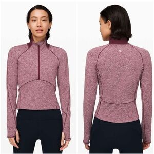Lululemon Half Zip Pullover Heathered Garnet Size 8